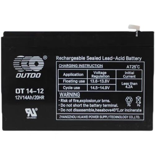 OUTDO奥特多蓄电池OT14-12-12V14AH免维护机器机房UPS/消防系统