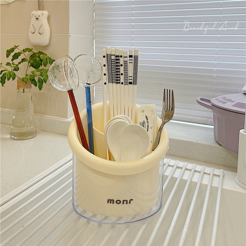 *漂亮的小姨妈*简约筷子收纳盒家用筷子置物架台面筷笼沥水筷子筒
