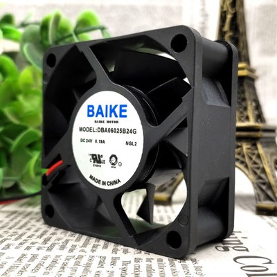 全新 BAIKE DBA06025B24G 6025 6CM DC 24V 0.19A 变频器散热风扇