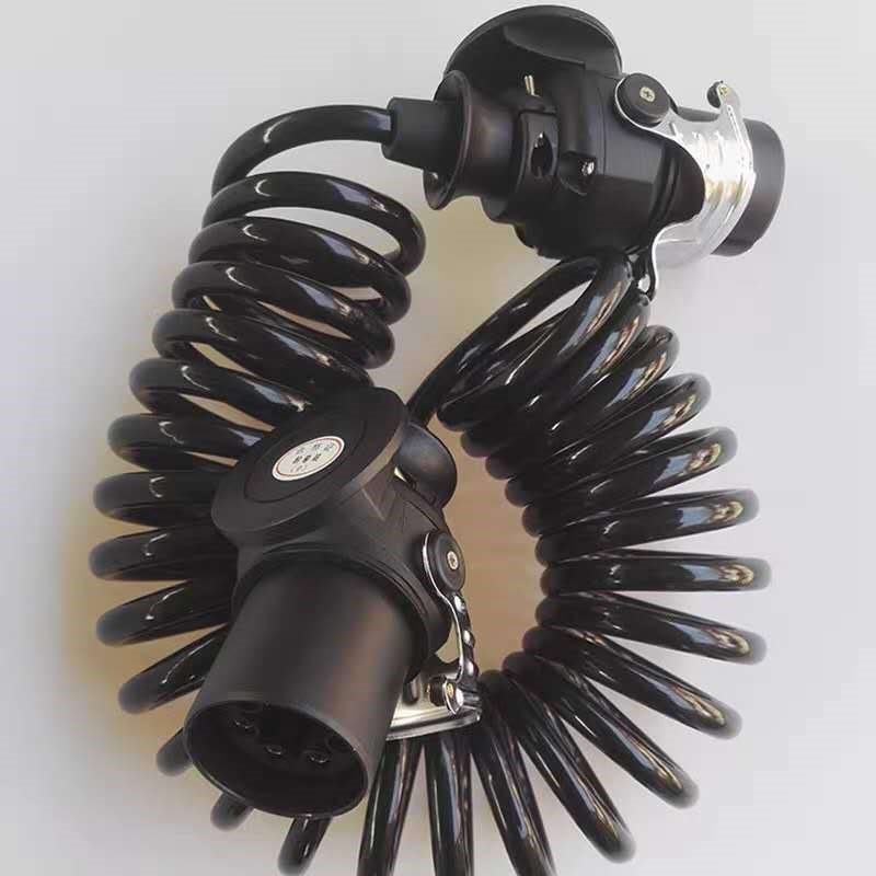 货车ABS挂车线总成半挂5芯7芯EBS螺旋线7孔插座 纯铜汽车挂车线