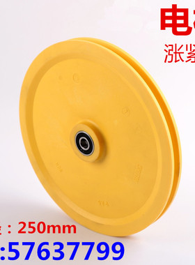 涨紧轮57637799适用于迅达电梯5500限速器 直径250mm轴承6201