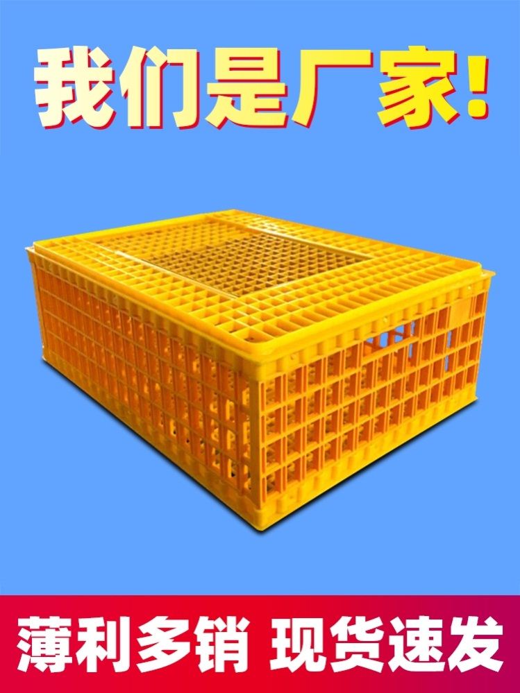 塑胶鹅兔周转特大成鸡中转箱鸡鸭鸡笼塑料运输笼特大家用加厚筐