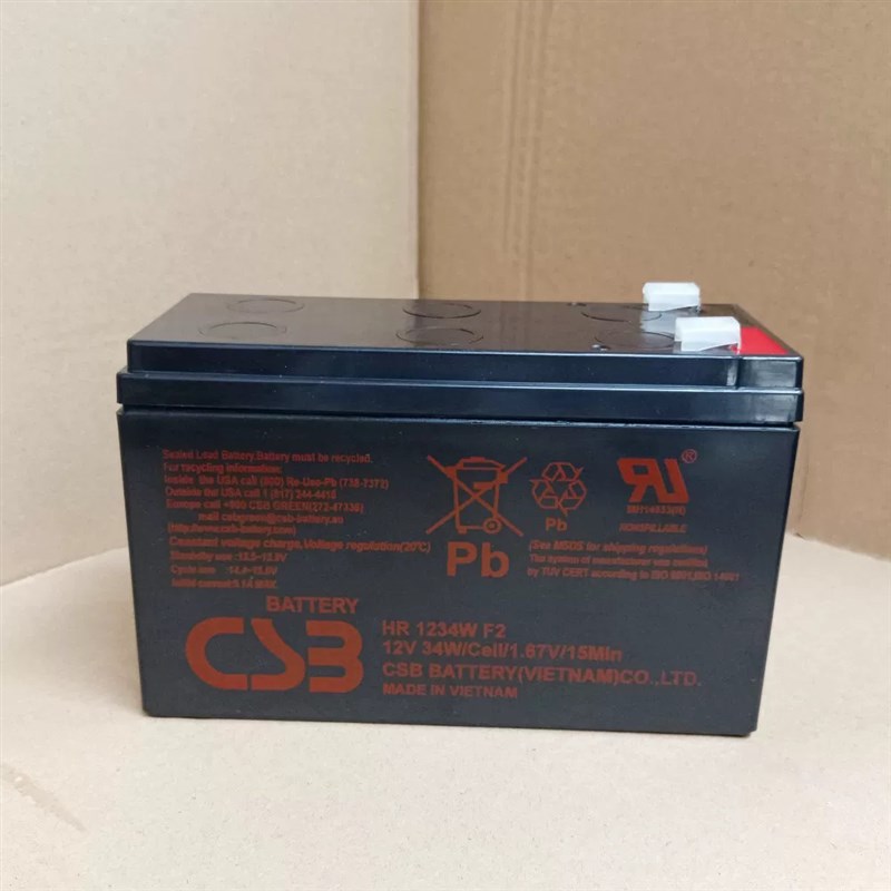 进口CSB 12V9AH CSB蓄电池12V电瓶 HR1234WF2 12V34W UPS蓄电池
