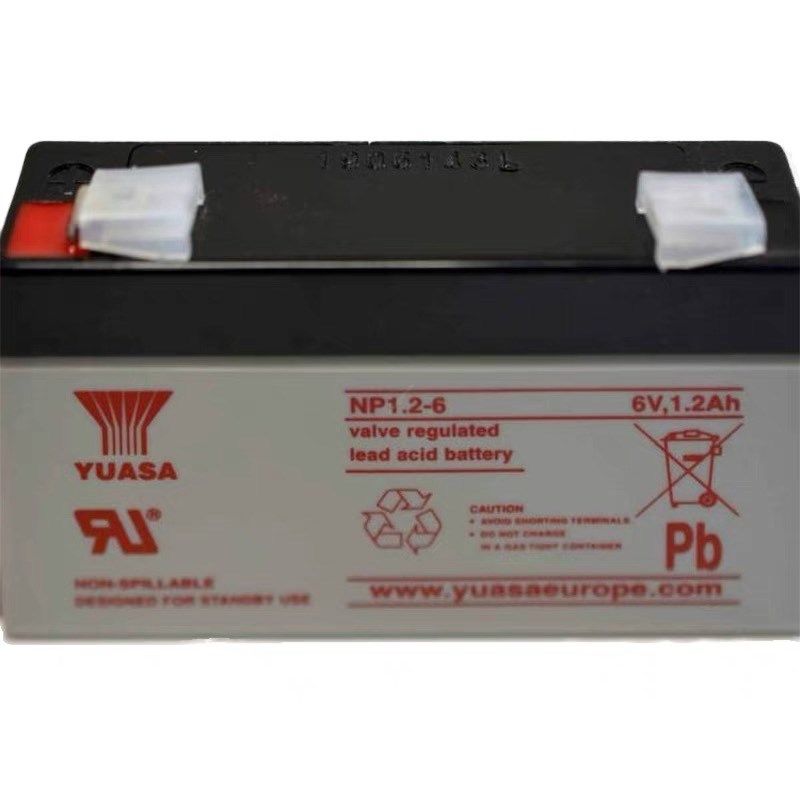 YUASA汤浅蓄电池 NP1.2-6 6V1.2AH 电子仪器 粉尘仪 应急电源电瓶