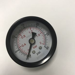 轴向压力表 Y-40Z 0-2bar 0-30psi 直径40mm 螺纹ZG1/8 水压 气压