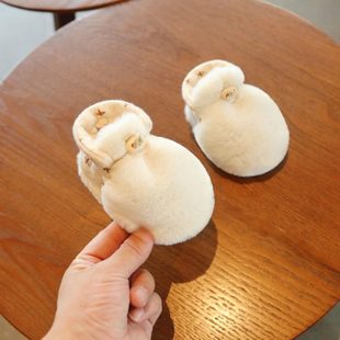 子秋冬款 12月婴幼儿保暖鞋 婴儿鞋 不掉 加厚绒步前学步棉鞋 春季
