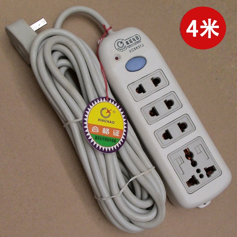 单按钮六位插排插座拖接线板大万用国际标办公家电脑充电源转换器