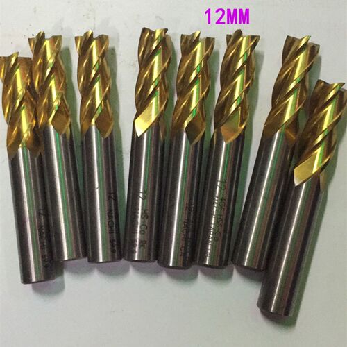 12MM进口二手立铣刀/高速钢镀钛/超硬铣刀4齿2齿/高速钢含钴HSSCO