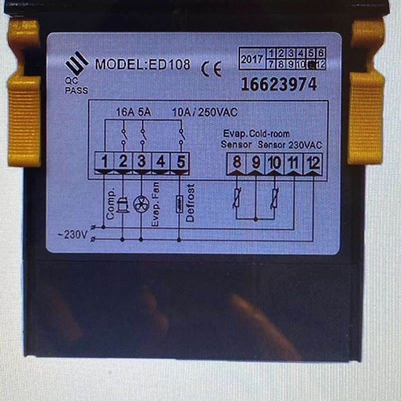 尚方ED-108雪柜蒸气化霜冷藏冷冻柜冰柜数显温度控制器温控仪开关