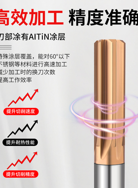 60度H8 整体硬质合金高精直槽钨钢铰刀品质合金高硬度铰刀销子