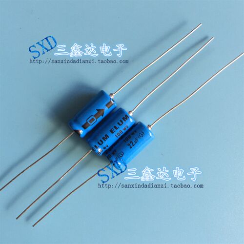 100V22UF 22UF100V 全新原装穿心 轴向卧式 电解电容 8*16