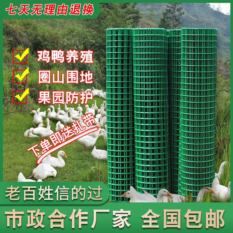 铁丝网硬塑养鸡网护栏网鱼塘防护网荷兰网栅栏养殖网围栏网隔离网