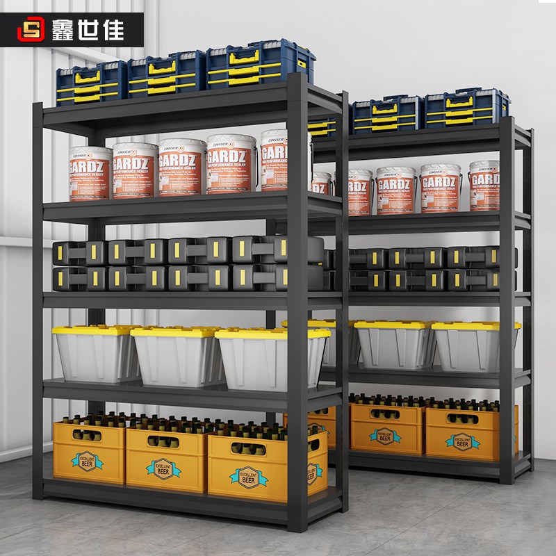 仓储货架置物架落地多层仓库货物架库房角钢家用储物架快递铁架子