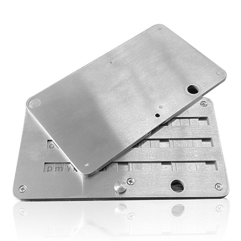 不锈钢拉丝密码记录本24行助记词标牌比特B机P械密码不锈钢记录本