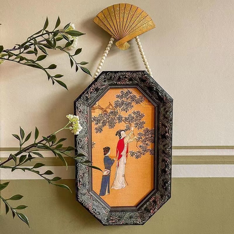 汉宫春晓图新中式复古挂画法式中古茶楼艺术书房样板间客厅装饰画图片
