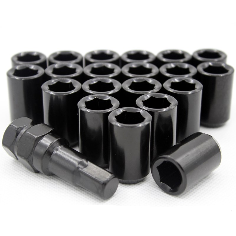 轮毂螺丝汽车改装小孔径轮毂内六角螺丝帽防盗螺杆螺母帽钢制螺丝