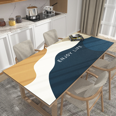 皮革桌垫轻奢现代风茶几垫防水防油防烫台布简约高级感餐桌布垫子