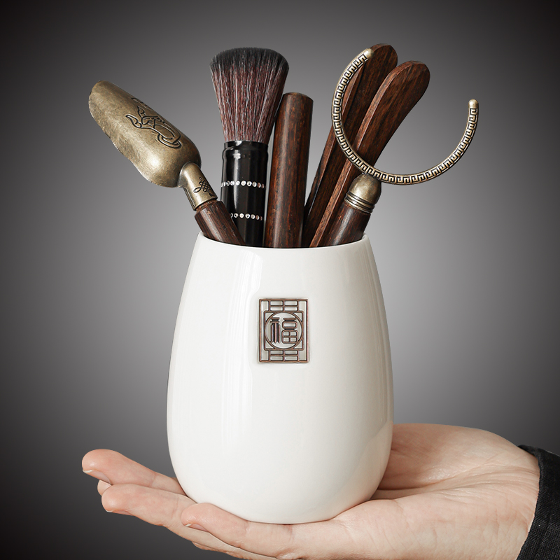 茶道六君子配件大全茶艺泡茶套装茶勺茶针茶刀茶夹功夫茶具筒配件