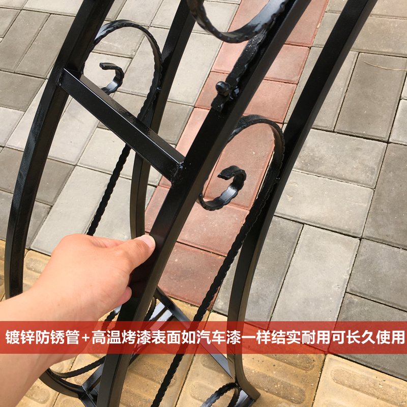 欧式铁艺拱门花架别墅鲜花拱门庭院花园门柱架子户外拱形门头订制