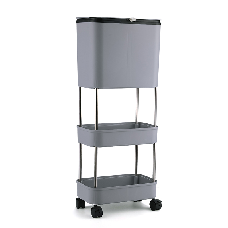 厨房垃圾桶免弯腰家用多层高脚带盖子移动大号容量干湿分离内桶挂