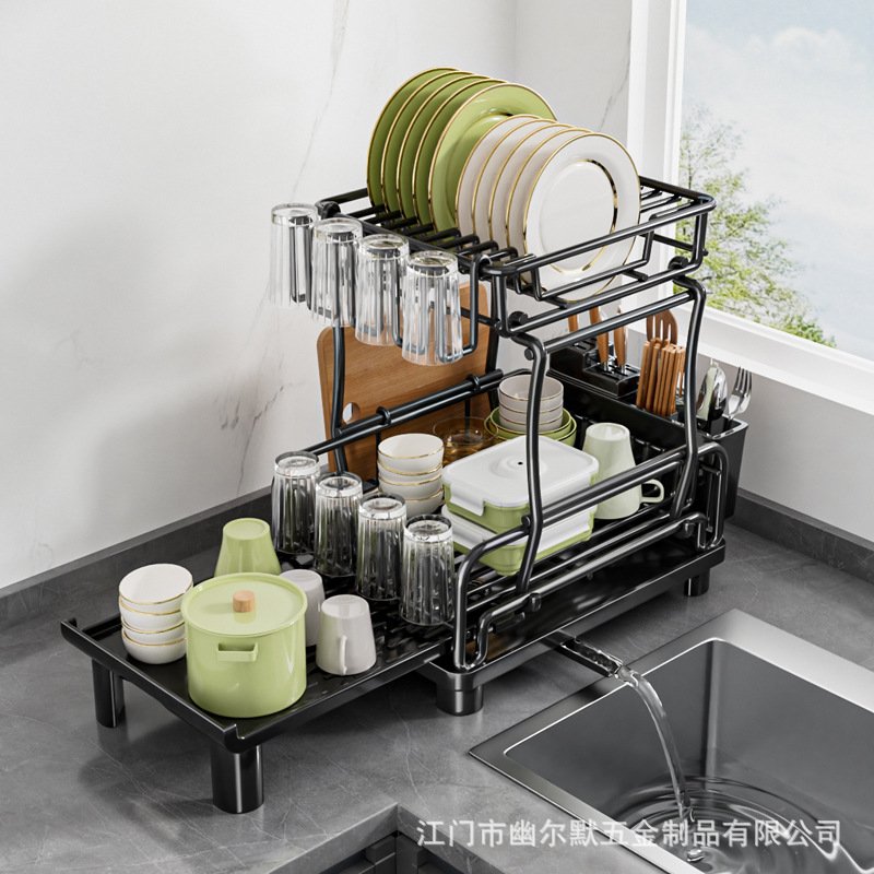亚马逊热销碗架沥水架厨房收纳沥水置物架碗盘架碗碟架餐具收纳架