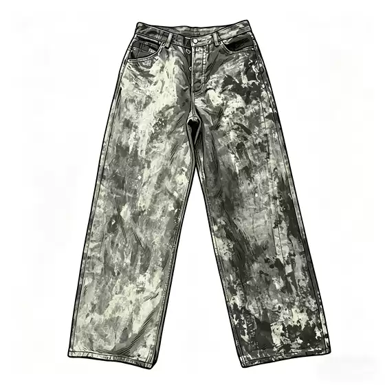 【i795】1981M Splatter Print Jeans