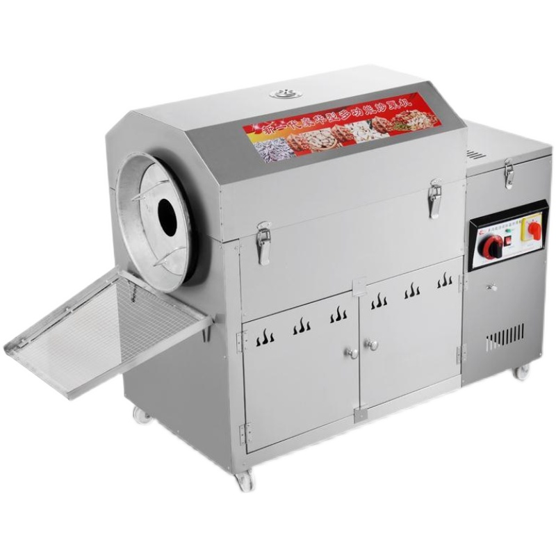 大型炒板栗机多功能商用立式燃气全自动滚筒瓜P子花生电加热炒货