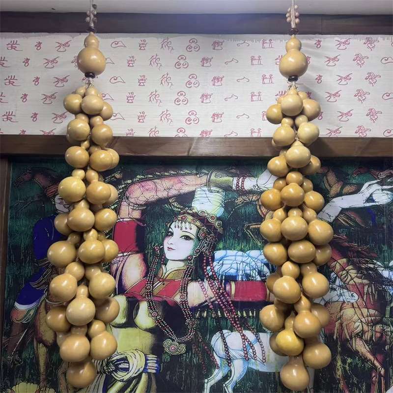 特色天然吉祥福禄38个葫芦串家居挂件挂饰酒吧民宿客栈装饰品
