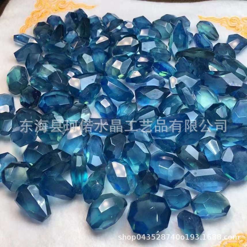 高品质天然材料海蓝宝随形用于装饰