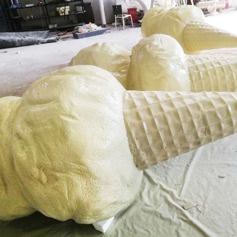 泡沫雕塑冰淇淋道具蛋糕艺术摆件模型舞台婚庆大型创意云朵雕塑