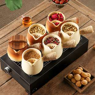 罐罐陶瓷煮茶壶网红烤奶茶罐陶罐围炉煮茶家用冬季煮养生茶一人用