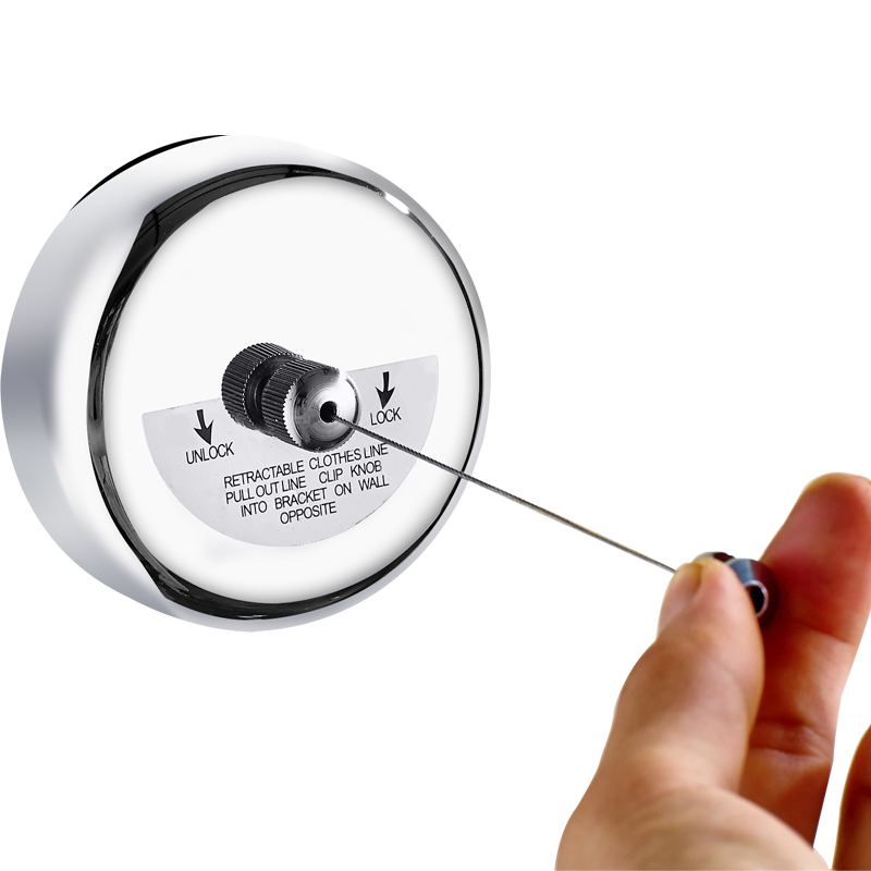 免打孔隐形晾f衣绳家用室内不锈钢晾衣神器阳台伸缩钢丝晒凉衣绳