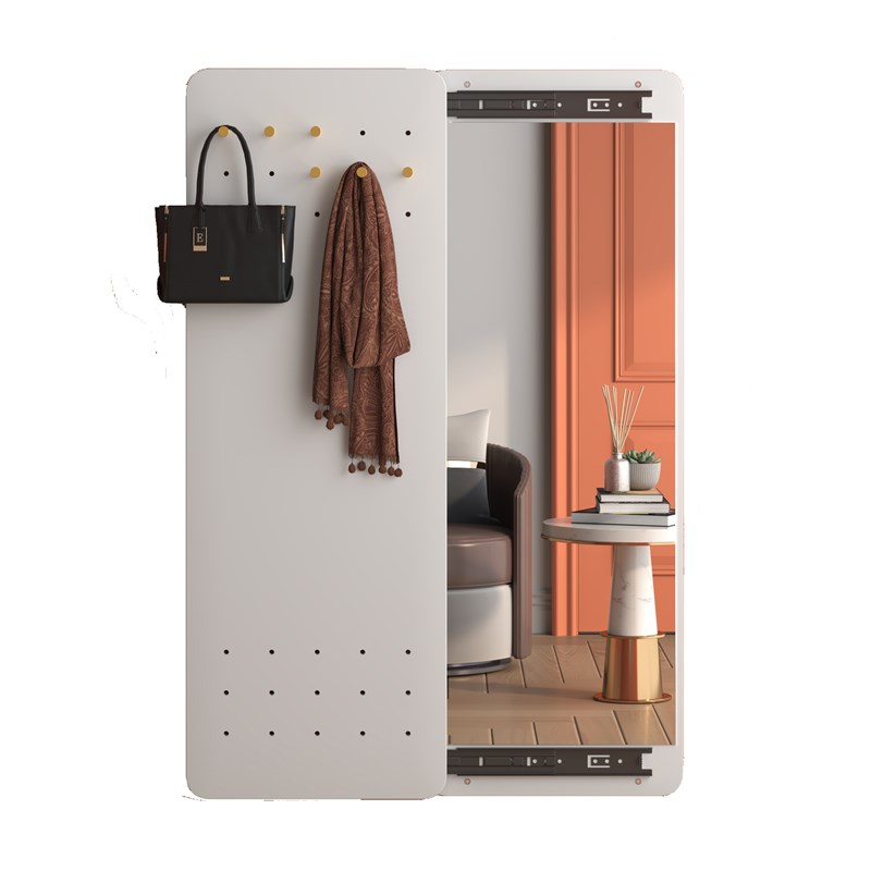 隐形穿衣镜d推拉关闭隐藏全身镜子贴墙可遮挡壁挂洞洞板玄关试衣