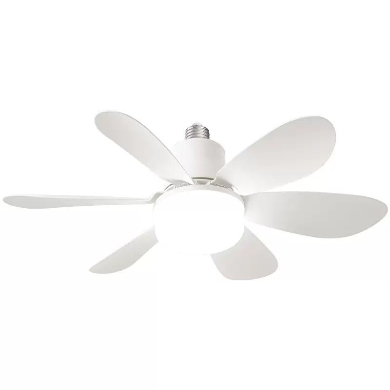 新款E27螺口风扇灯家用卧室餐厅客厅I电扇灯三色变光遥控风扇吊灯