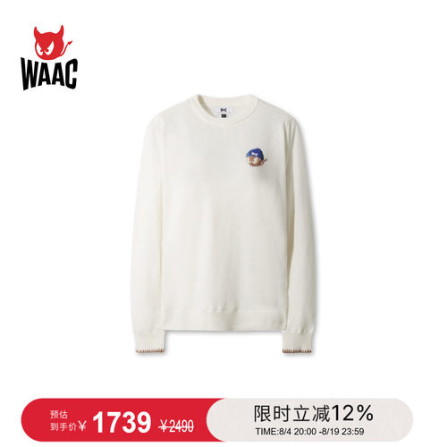 WAAC小恶魔官方女士高尔夫服装Chain Stitch Sweater毛衣