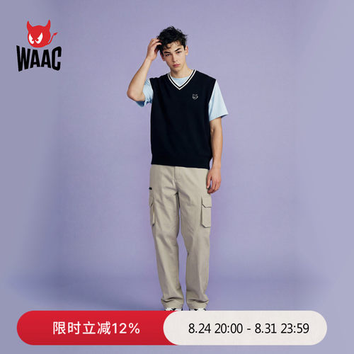 WAAC小恶魔官方春夏新品男士高尔夫服装CREWNECK 短袖T恤衫