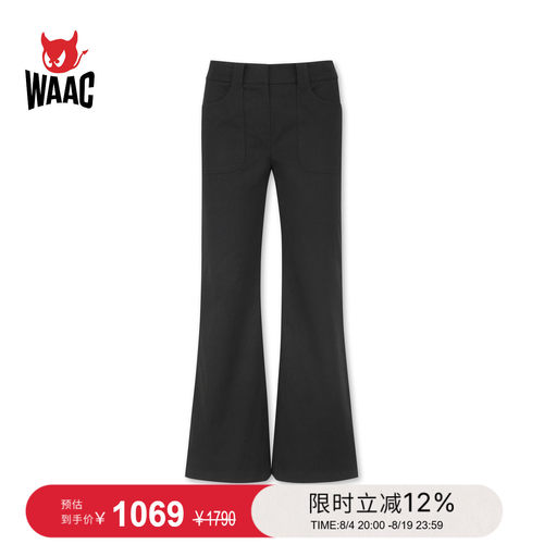 WAAC小恶魔官方女士高尔夫服装BOOTS CUT PANTS微喇裤