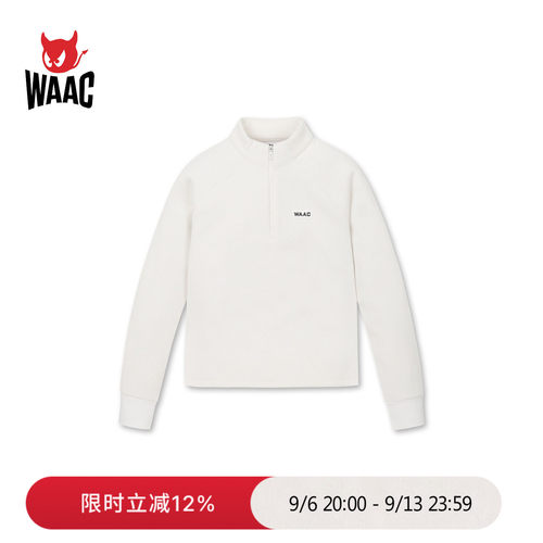 WAAC小恶魔官方女士高尔夫服装HALF ZIP-UP半拉链卫衣