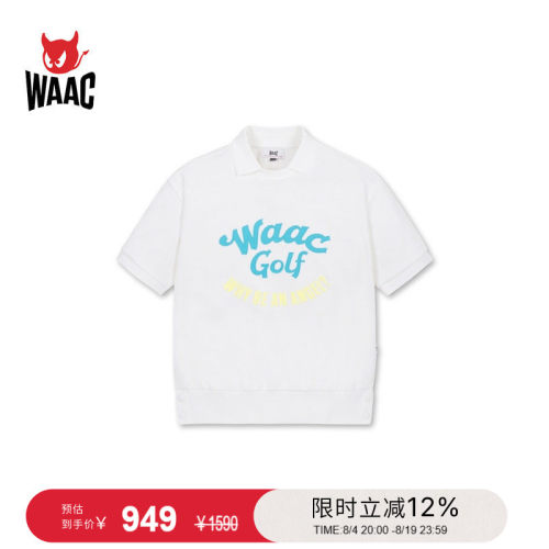 WAAC小恶魔官方春夏女士高尔夫服装LOGO SWEATSHIRTS短袖上衣