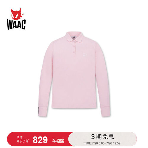 WAAC小恶魔官方春夏女士高尔夫服装HIGH STRETCH POLO长袖POLO衫