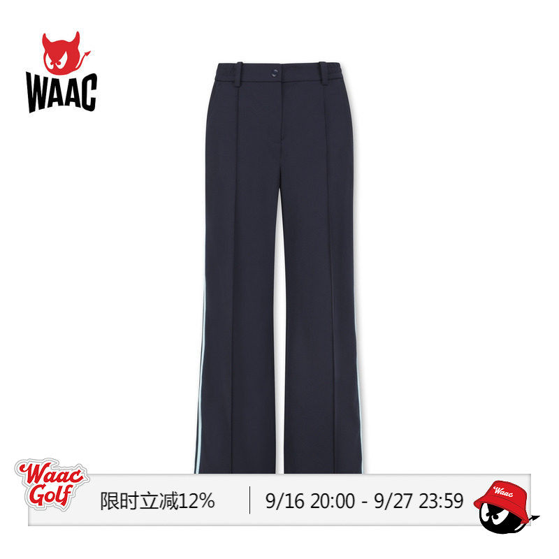 WAAC小恶魔官方春夏女士高尔夫服装STRAIGHT LOOSE PANTS长裤