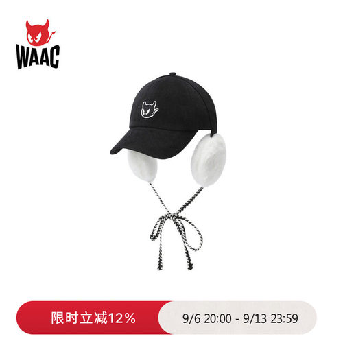 WAAC小恶魔官方女士Ear warmer Cap护耳鸭舌帽