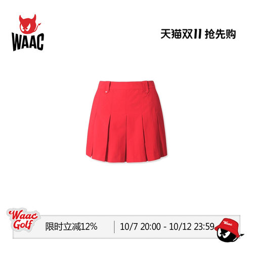 WAAC小恶魔官方春夏女士高尔夫服饰ESSENTIAL PLEATS SKORT百褶裙