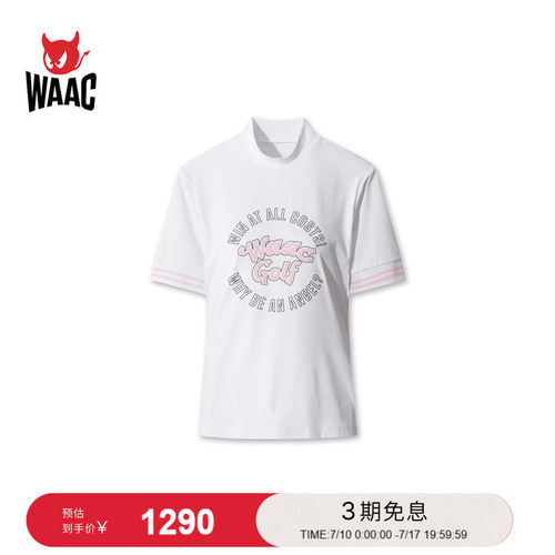 WAAC小恶魔官方春夏新品女士高尔夫服装MOCK TOP女式套头衫