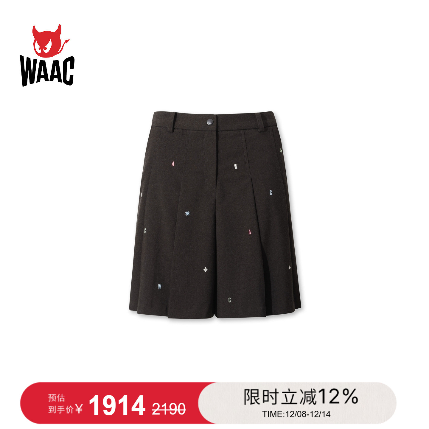 WAAC小恶魔官方早秋新品女士高尔夫服装Burmuda half pants短裤