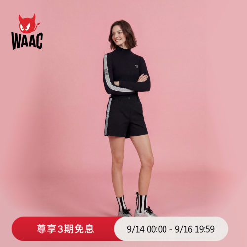 WAAC小恶魔官方春夏新品女士高尔夫服装MOCKNECK TOP女式套头衫