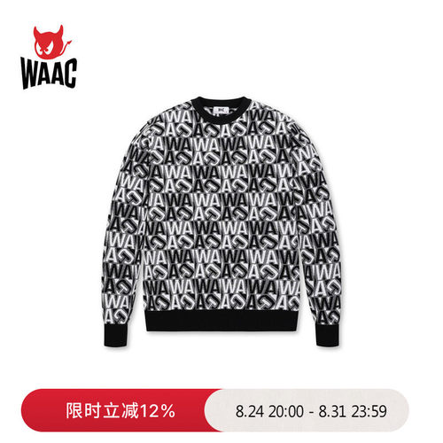 WAAC小恶魔官方男士高尔夫服装CREWNECK SWEATER毛衣
