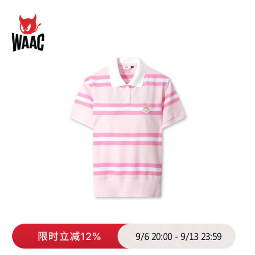 WAAC小恶魔官方春夏新品女士高尔夫服装LOOSE-FIT短袖POLO衫