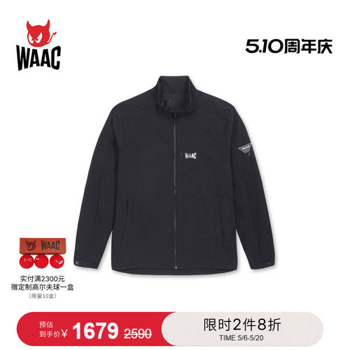 WAAC小恶魔官方春夏男士高尔夫服装WIND JACKET开襟衫