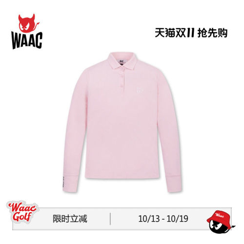 WAAC小恶魔官方春夏女士高尔夫服装HIGH STRETCH POLO长袖POLO衫